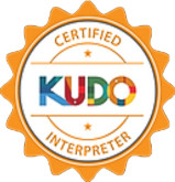 We offer remote simultaneous interpreting (RSI) by a team of trained interpreters approved by KUDO.